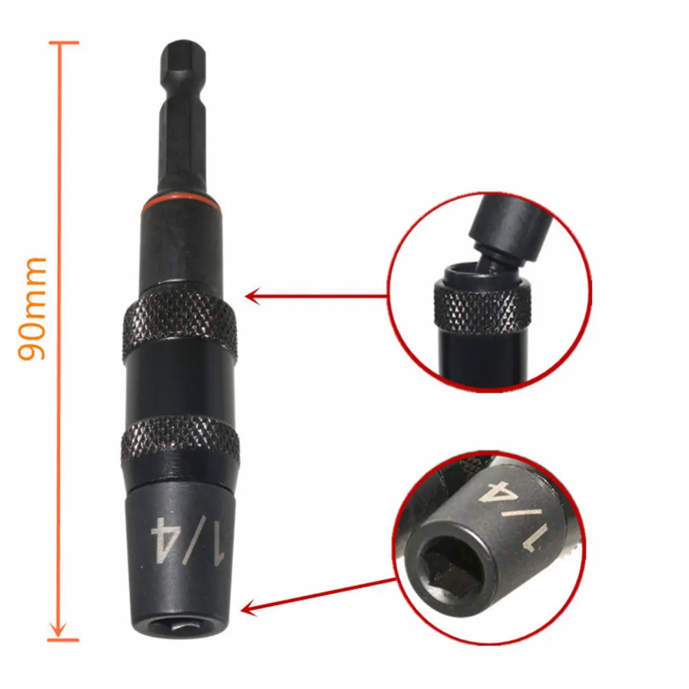 Pivoting Magnetic Drill Bit Holder Quick-Change Extension Rod Drill Bit Holder Richie's