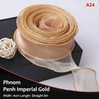 10 Yards Organza Wavy Edge Ribbon 4cm – Bouquet & Gift Wrap Craft Ribbon Richie's A24 10yard