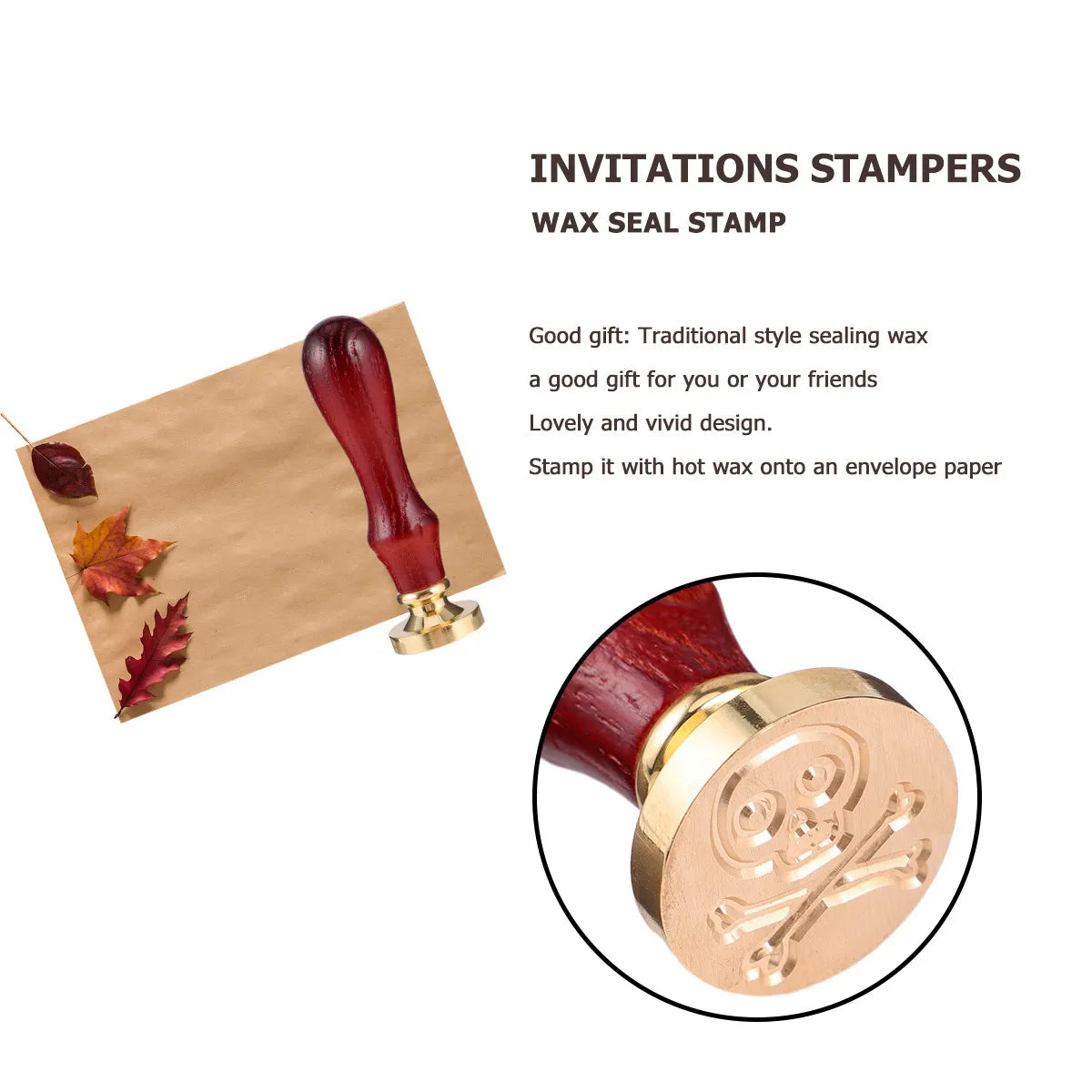 Halloween Skull Wax Seal Stamp – DIY Envelope Craft Stamper Wax Seal Stamp Richie's