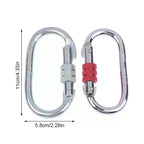 Carbon Steel O-Ring Carabiner 25KN Climbing Safety Lock Buckle Climbing Carabiner Richie's