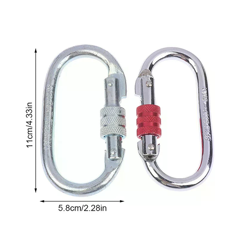 Carbon Steel O-Ring Carabiner 25KN Climbing Safety Lock Buckle Climbing Carabiner Richie's