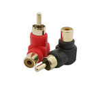 10Pcs 90° RCA Male to Female Right Angle Audio Adapters RCA Audio Adapter Richie's