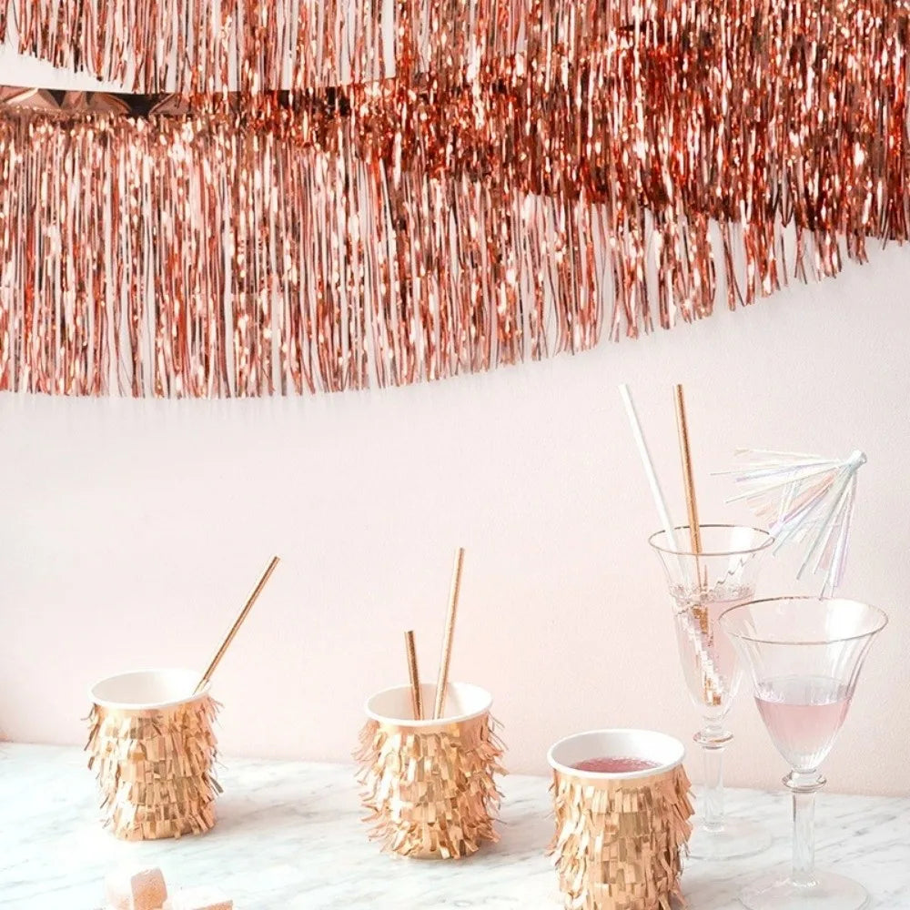 Metallic Foil Tassel Fringe Garland Curtain 30×200cm Party Party Fringe Curtain Richie's