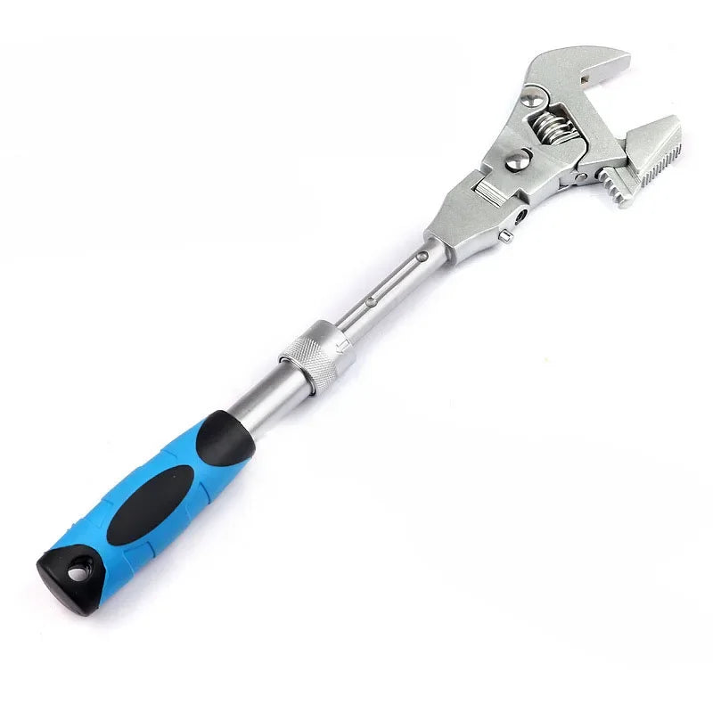 FATCOOL 10-In 5-in-1 Adjustable Ratchet Wrench 180° Folding Adjustable Ratchet Wrench Richie's Blue