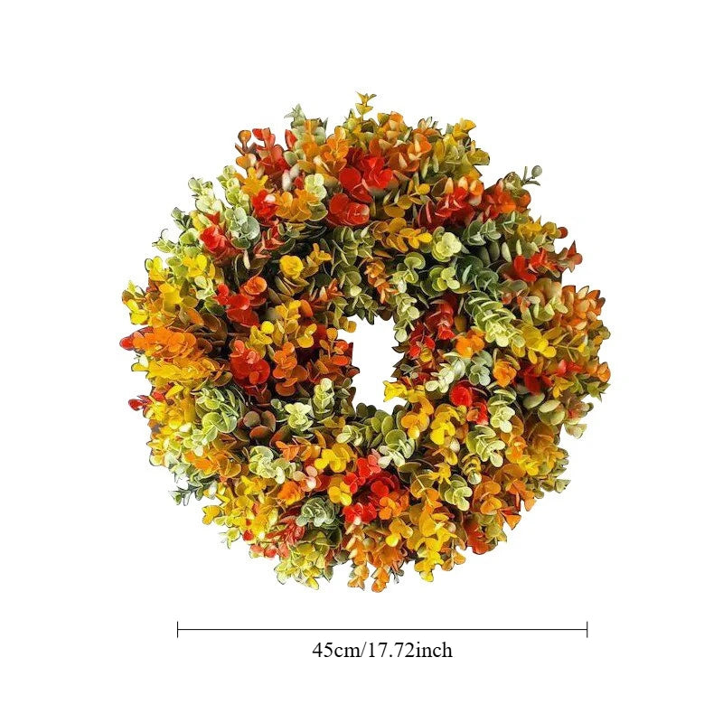 Elegant Artificial Fall Foliage Wreath – Indoor Door Hanging Decor Artificial Decor Wreath Richie's 45CM