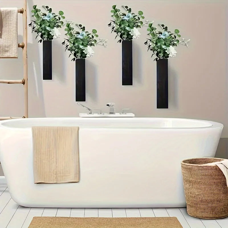 Rustic Wooden Wall-Mounted Vase for Indoor Plants & Home Décor Wall-Mounted Vase Richie's