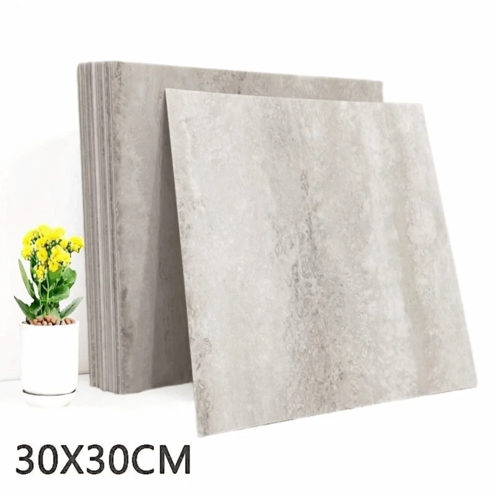 Self-Adhesive PVC Floor Tile 30x30cm Waterproof Marble Texture Peel & Stick Tile Richie's Style 1