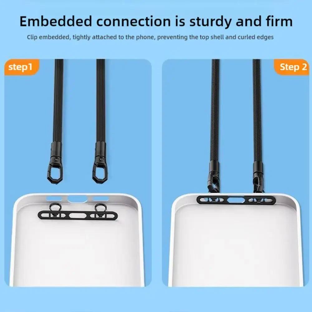 Ultra-Thin Metal Phone Lanyard Tether Tab – Double Buckle Patch Phone Lanyard Patch Richie's