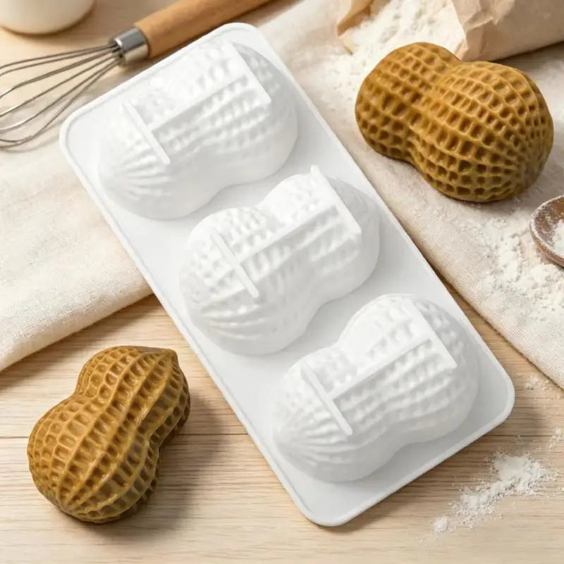 3-Cavity Peanut Walnut Silicone Cake Mold – Food Grade Bakeware Silicone Baking Mold Richie's