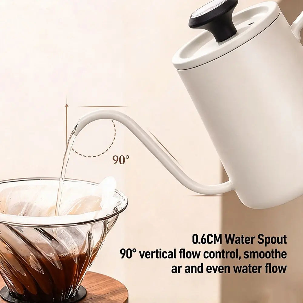 550ml Pour Over Coffee Kettle – Stainless Steel & Wood Handle Pour Over Kettle Richie's