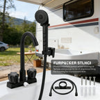 RV 4-Inch Basin Shower Double Faucet Hose Set – Universal Fit RV Shower Faucet Set Richie's