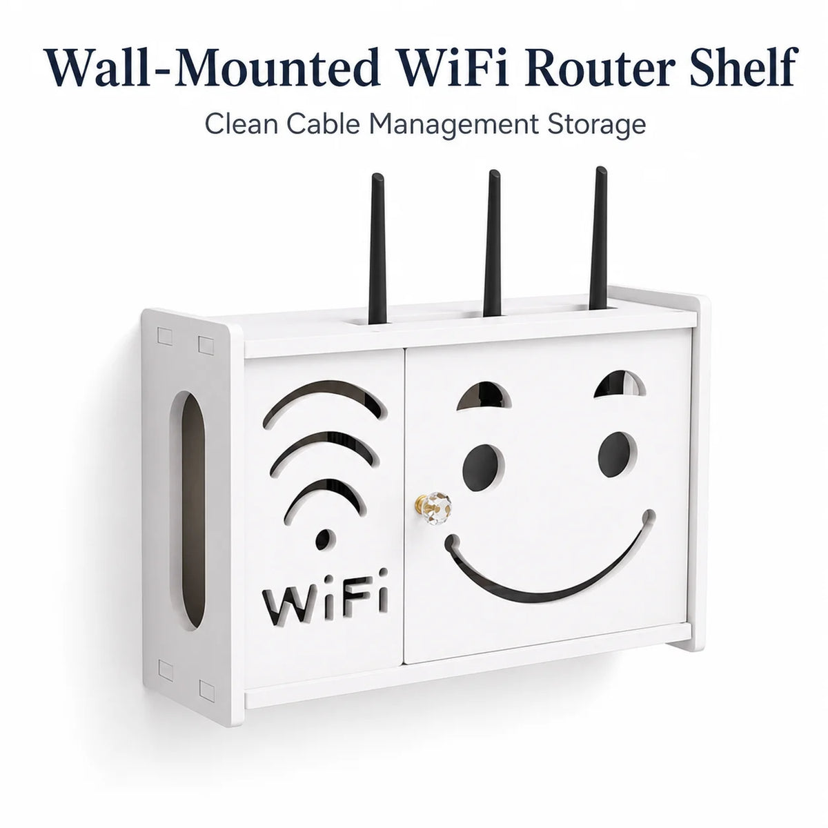 Wall-Mounted WiFi Router Cabinet & Cable Storage Box Router Storage Cabinet Richie's