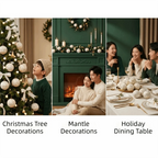12 Antique-Style Christmas Ball Ornaments – Classic 8cm Baubles Christmas Tree Ornaments Richie's