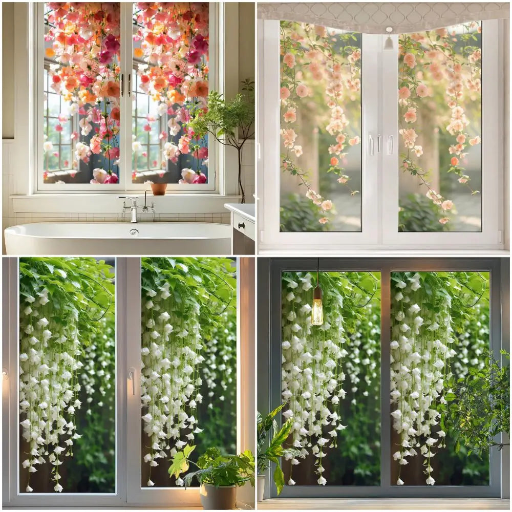 Multicolor Floral Window Static Cling Sticker – PVC Glass Decal Window Static Decal Richie's