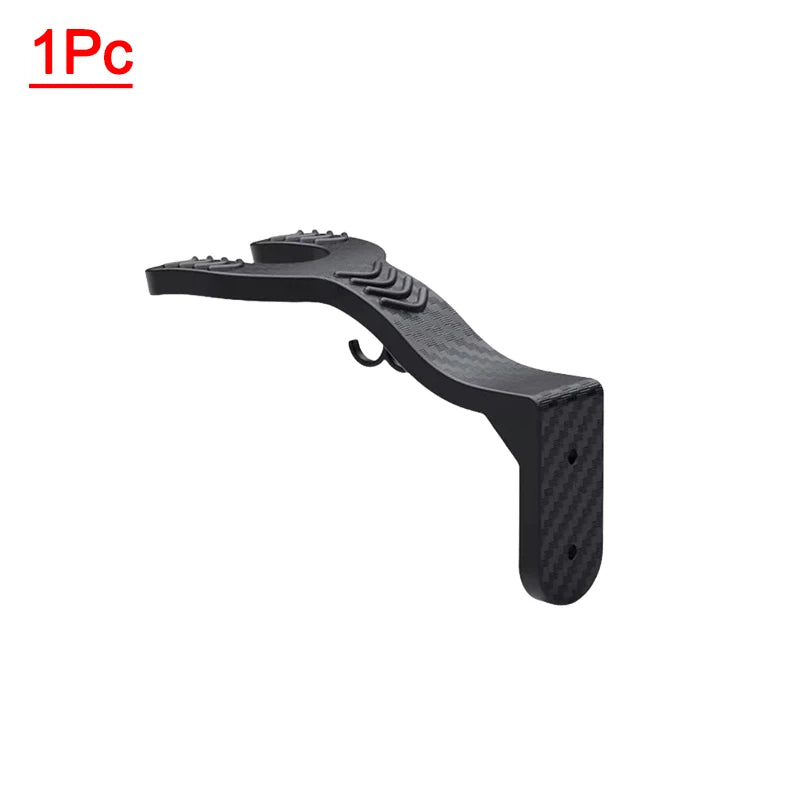 Wall Mount Helmet Hook Rack – Multipurpose Jacket & Bag Hanger Wall Mount Hook Rack Richie's Black-1Pc