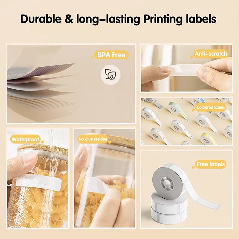 Niimbot Thermal Labels for D11 D110 – Waterproof UV Stickers Thermal Label Stickers Richie's
