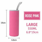 Neoprene Water Bottle Sleeve with Handle – 420/550ml Bottle Sleeve Richie's Rose Pink 550ml
