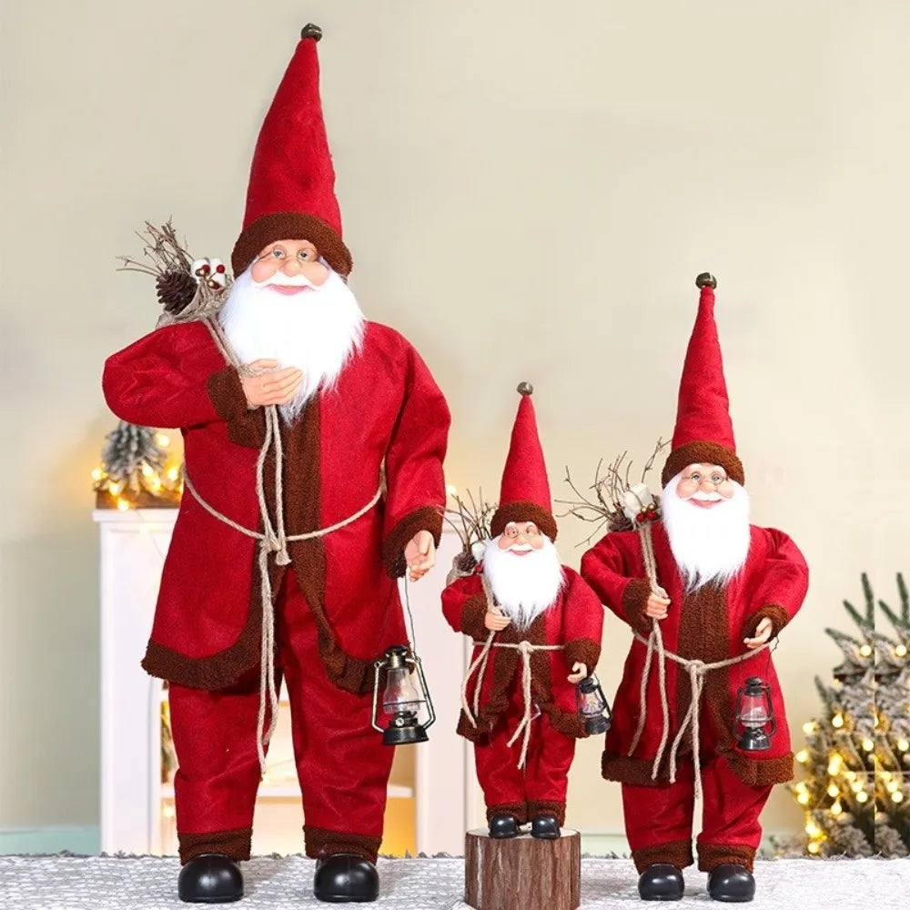 Christmas Santa Claus Standing Figurine – Mantel Shelf Décor Christmas Figurine Richie's