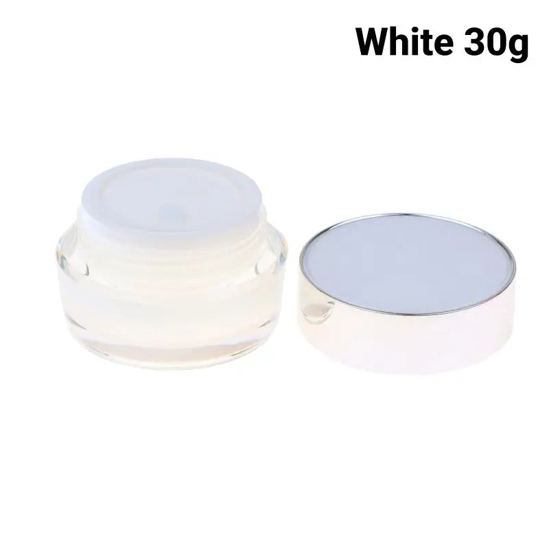Empty Acrylic Cosmetic Cream Jars 5g–30g | Travel Containers Cosmetic Cream Jar Richie's 30g White