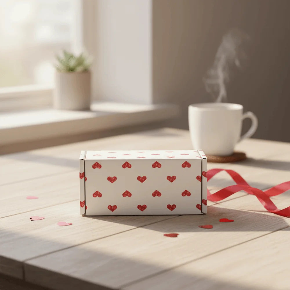 10pcs Heart Print Gift Boxes – Easy Assembly Mailer Packaging Gift Packaging Boxes Richie's
