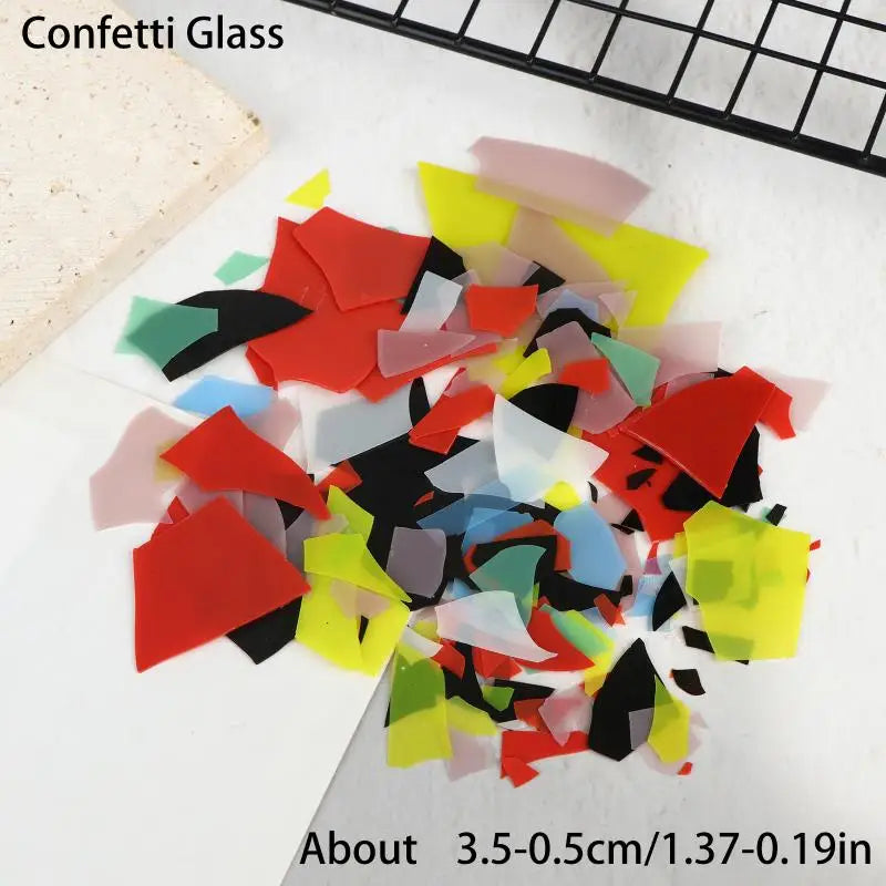 28g Opal Confetti Glass for DIY Jewelry & Fused Glass Art Jewelry Making Glass Richie's A1