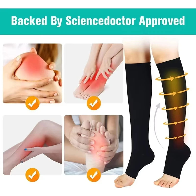 Toeless Compression Socks S–XXL Unisex Support Hosiery 1 Pair Compression Socks Richie's