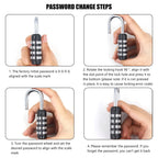 4-Digit Zinc Alloy Combination Padlock – Weatherproof Locker Lock Combination Padlock Richie's