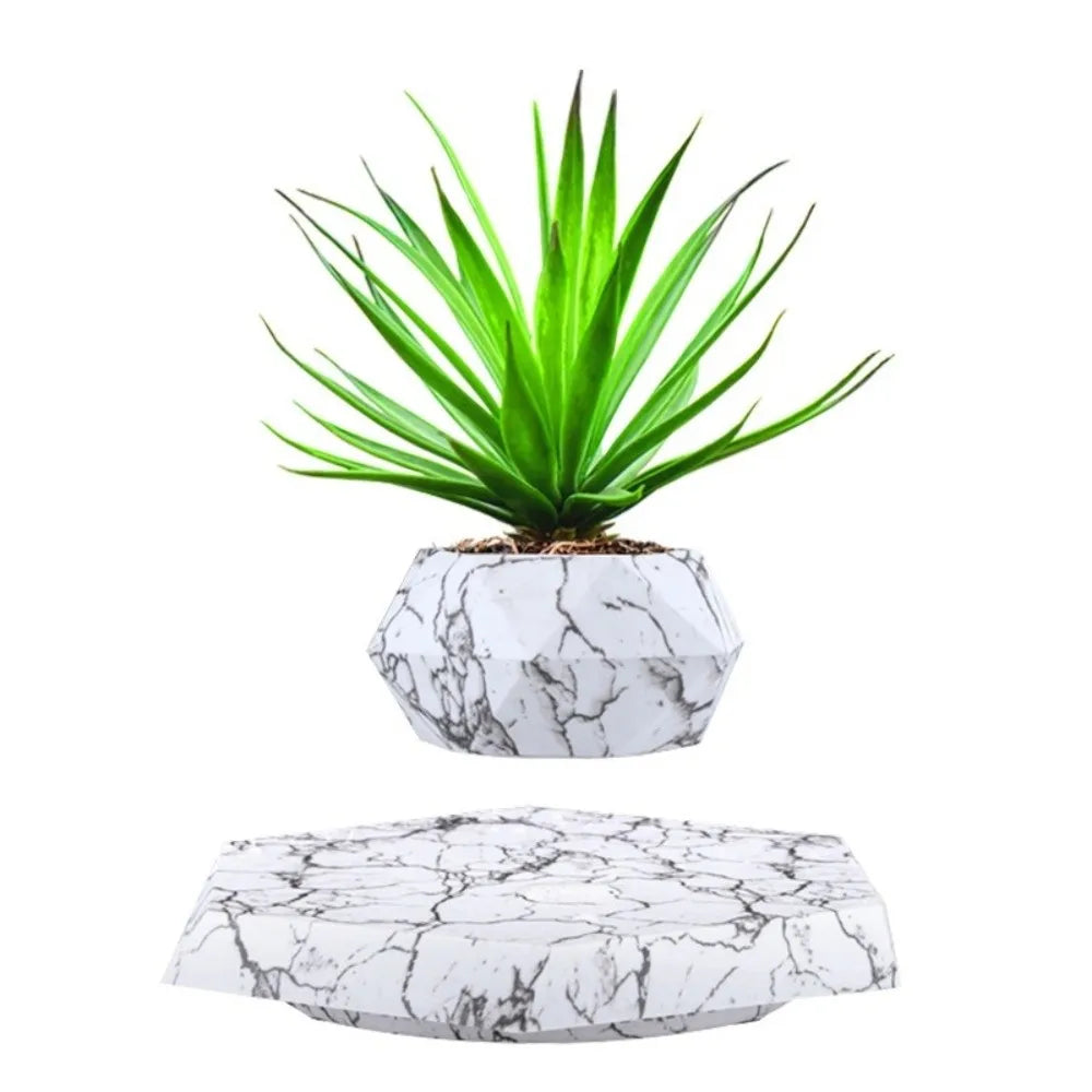 Magnetic Levitation Floating Bonsai Pot Geometric Desk Ornament Levitating Desk Ornament Richie's