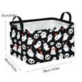 Halloween Storage Basket Foldable Bat Bin – Large Capacity Storage Basket Richie's Black White