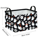 Halloween Storage Basket Foldable Bat Bin – Large Capacity Storage Basket Richie's Black White