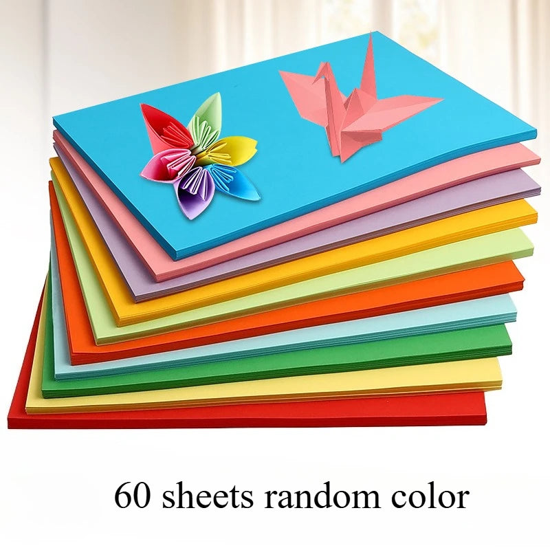 60-Sheet A4 Multicolor Craft Paper Set – 10 Vibrant Colors Multicolor Craft Paper Richie's random color 60pcs