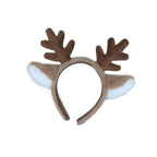 Christmas Deer Antler Headband Faux Fur Cosplay Hair Hoop Holiday Hair Accessory Richie's Brown