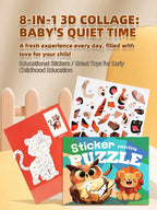 Children's 3D Pop-Up Sticker Book – Montessori Quiet Book Ages 3–6 Kids Activity Book Richie's