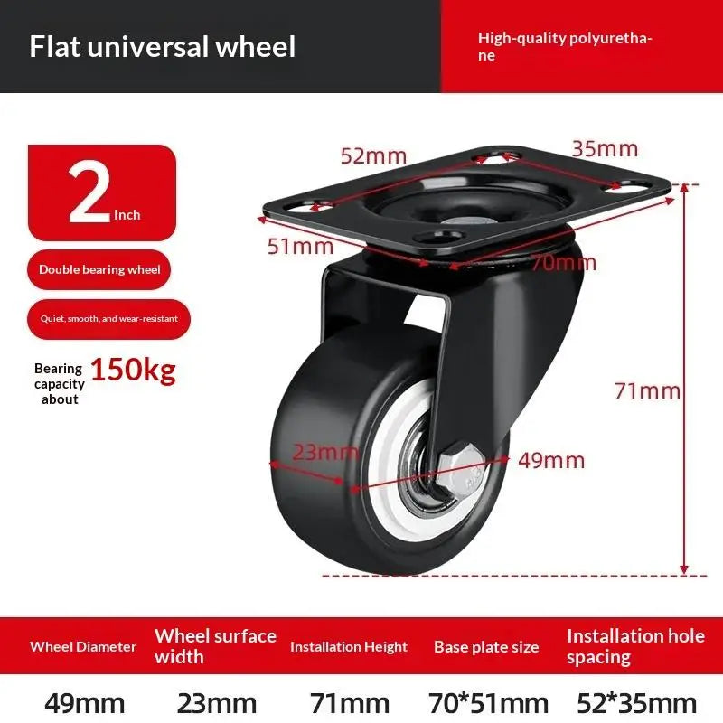 Heavy Duty 360° Swivel Caster Wheels for Furniture & Cabinets Swivel Caster Wheels Richie's A2