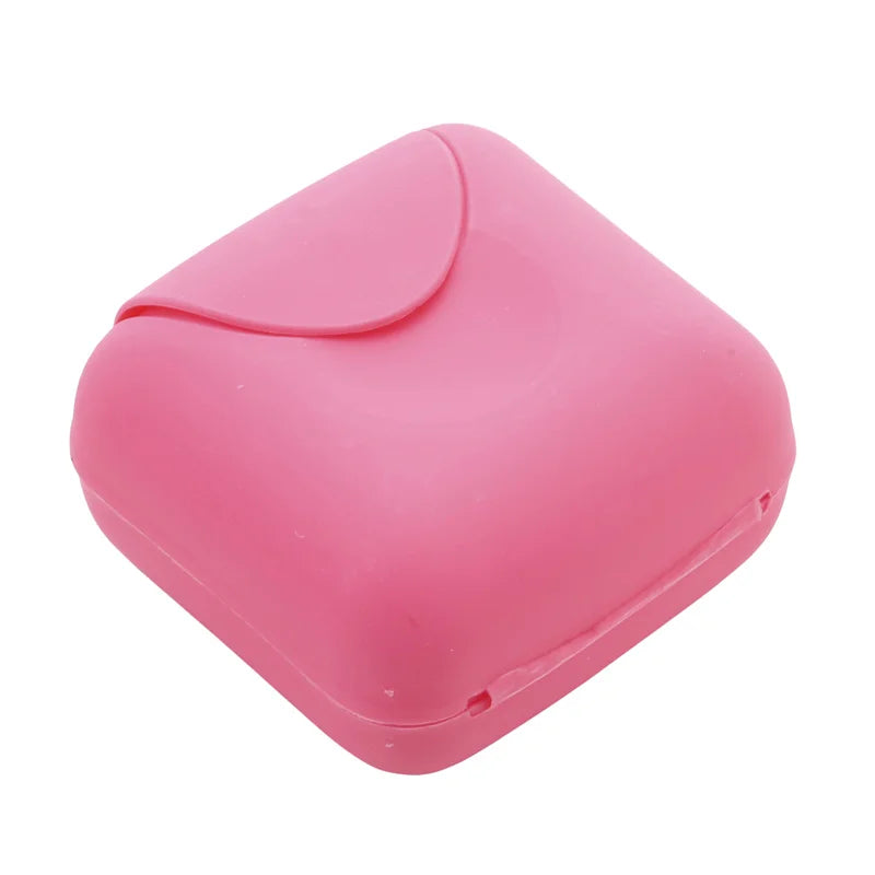 Portable Travel Soap Box with Lid – Candy Color Soap Dish Travel Soap Dish Richie's S-Pink