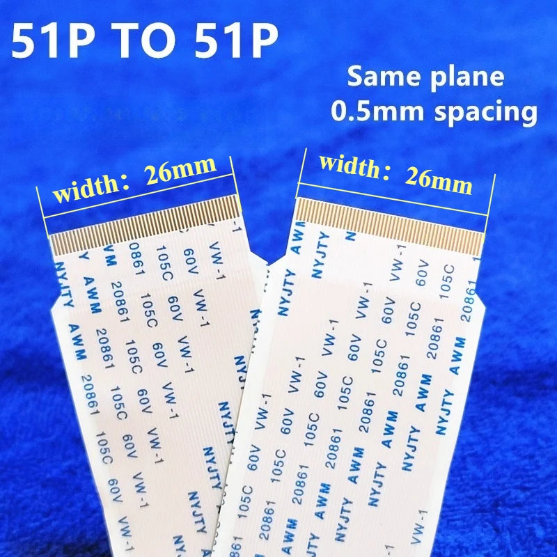 4K LVDS TV Ribbon Cable 51-Pin 41-Pin AWM 20861 – TCL Hisense LVDS Ribbon Cable Richie's A51P-26mm 350mm