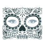Skull Face Waterproof Temporary Tattoo Stickers – Halloween Temporary Tattoo Stickers Richie's T-007