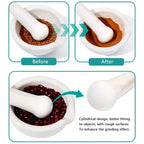 White Ceramic Mortar & Pestle Set | Porcelain Spice Grinder Mortar & Pestle Set Richie's