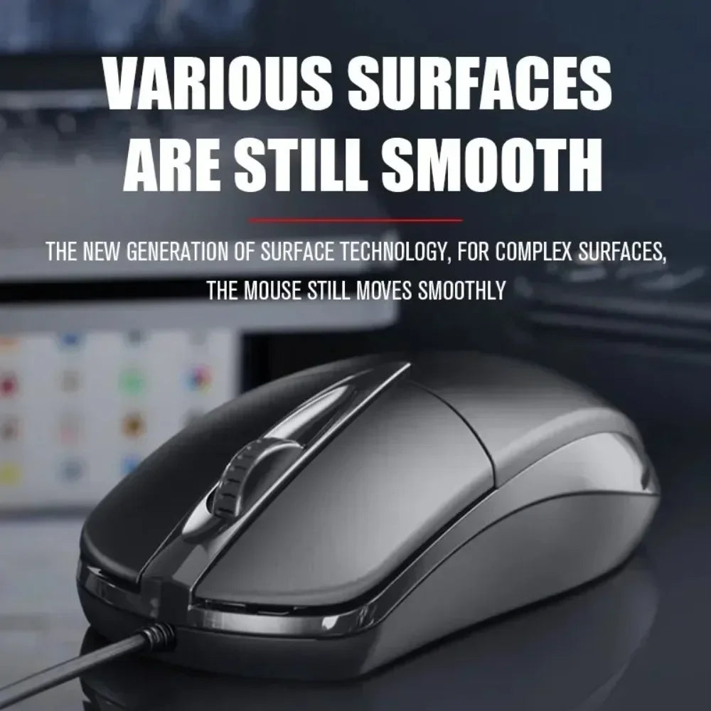 FUCHU USB Wired Optical Mouse 1200DPI 3-Button Plug & Play Wired Optical Mouse Richie's