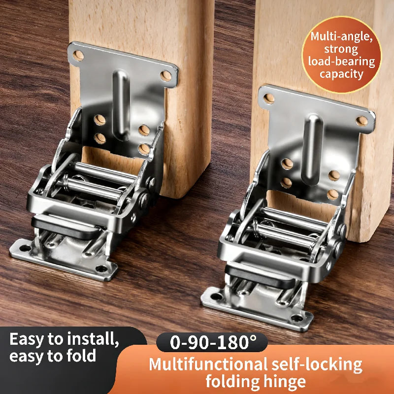 Heavy Duty Self-Locking Folding Hinge 0-180° Table Leg Bracket Folding Furniture Hinge Richie's