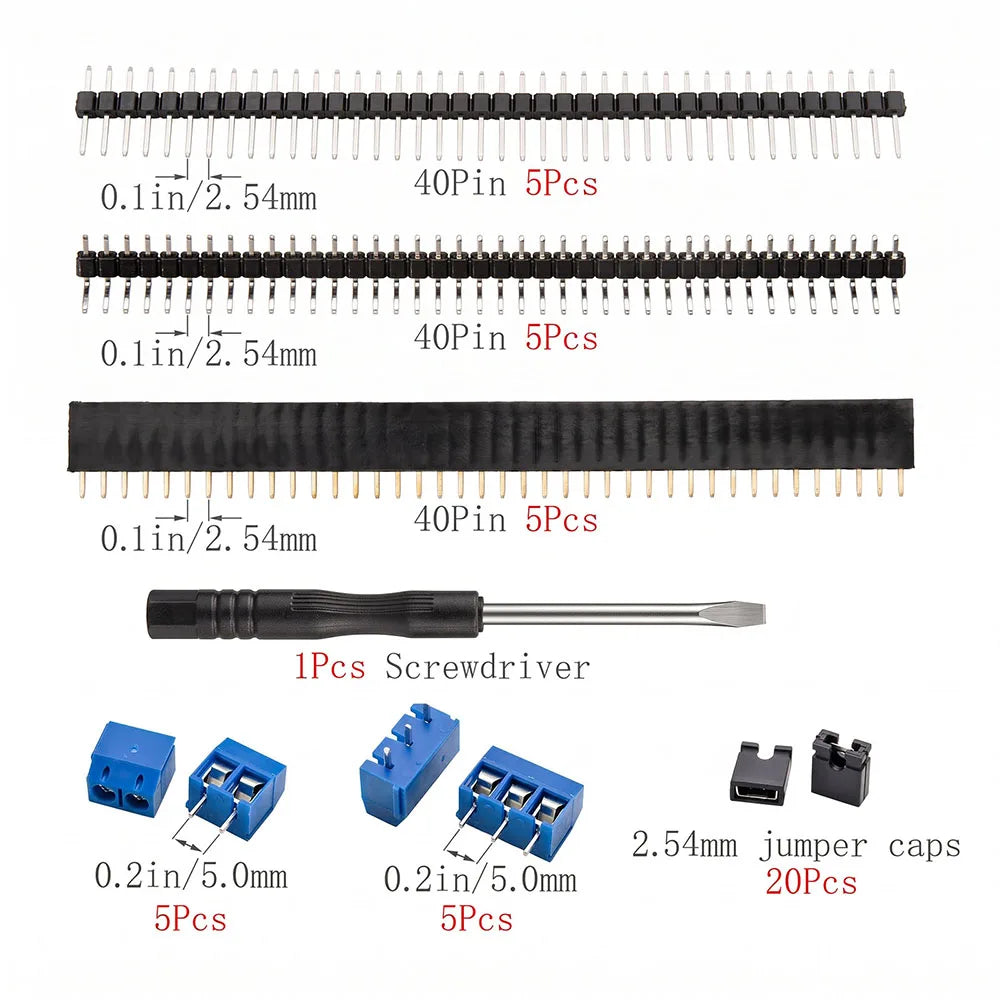 PCB Prototype Board Kit with Pin Headers & Terminal Blocks – DIY Set PCB Prototype Kit Richie's