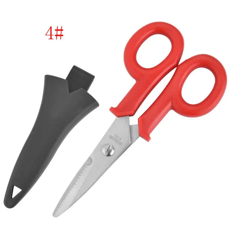 TOTNEND Fishing Scissors – PE Braid Line & Electrician Cutter Fishing Scissors Richie's Red T213 AS SHOW