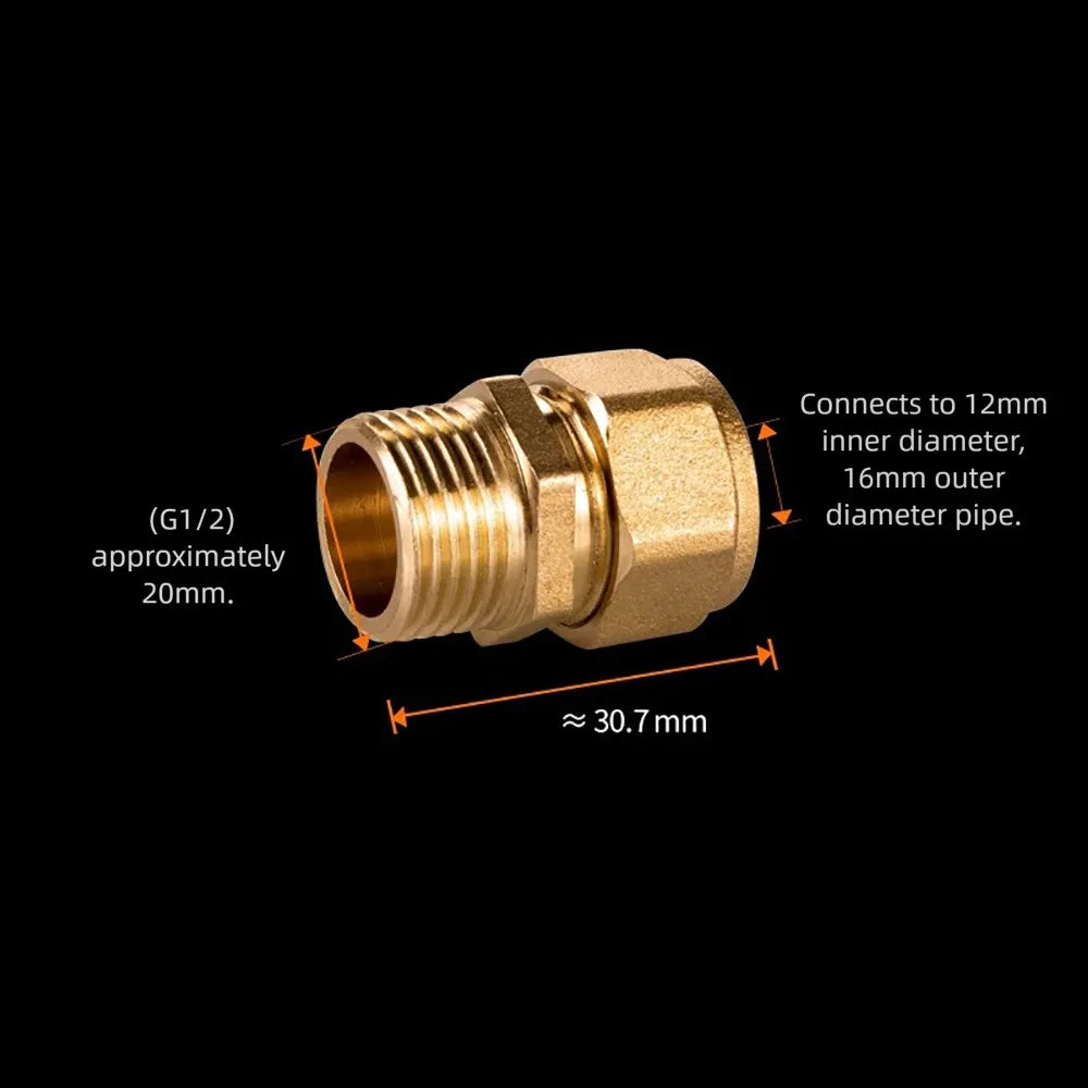 Brass Pipe Fitting 2/3 Way Male Female Thread Solar Heater Brass Pipe Fitting Richie's 1