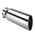 5" to 6" Angle Cut Car Exhaust Tip 15" Anti-Corrosive Tailpipe Exhaust Tip Richie's Silver