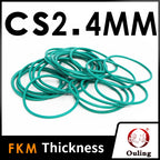 Green FKM O-Rings CS 2.4mm – Fluorine Rubber Seals & Gaskets Rubber O-Ring Seals Richie's