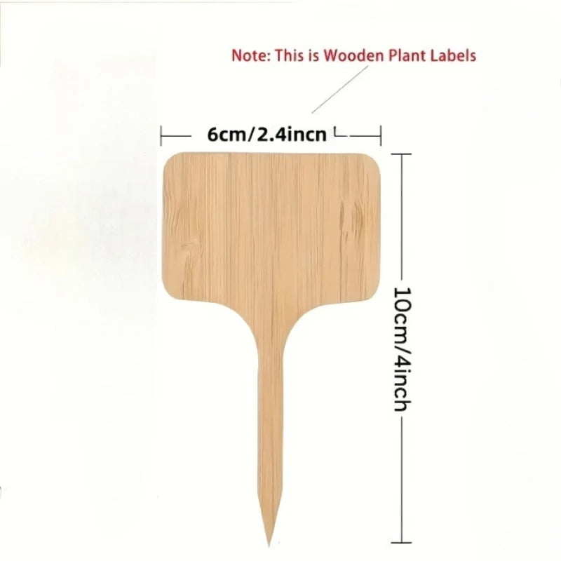 50pcs Waterproof Bamboo Garden Labels – T-Type Plant Tags Garden Plant Labels Richie's