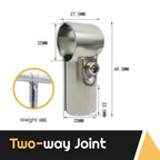 25mm Tube Connector Pipe Joint Clamp for Clothes Rack & Shelving Pipe Joint Connector Richie's Two way Joint