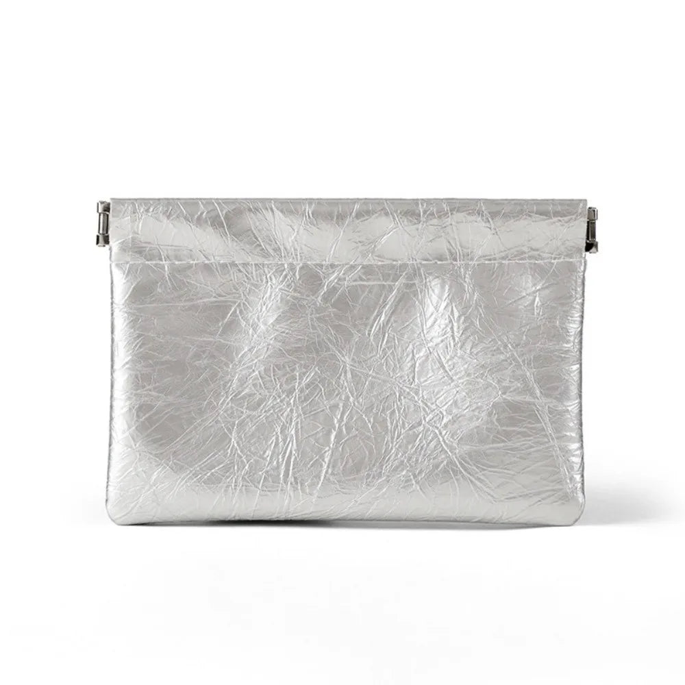 Waterproof PU Leather Coin Purse – Auto-Closure Mini Bag Coin Purse Richie's Large Silver