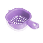 Double-Layer Drainage Basket Fruit & Vegetable Washing Bowl Drainage Washing Basket Richie's Purple