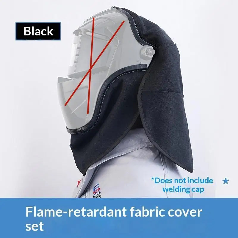 Welding Helmet Cover with Bib – Flame Retardant Anti-Splash Welding Helmet Cover Richie's Black